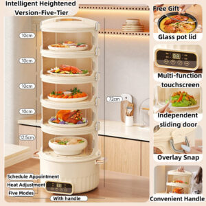 electric hot pot sealing food cover tent umbrella with storage box