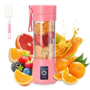 portable usb rechargeable blender, personal mini blender for smoothies & shakes with cleaning brush