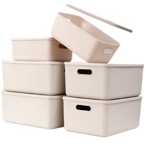 plastic storage bins with lids, stackable organizer boxes for kitchen cabinets
