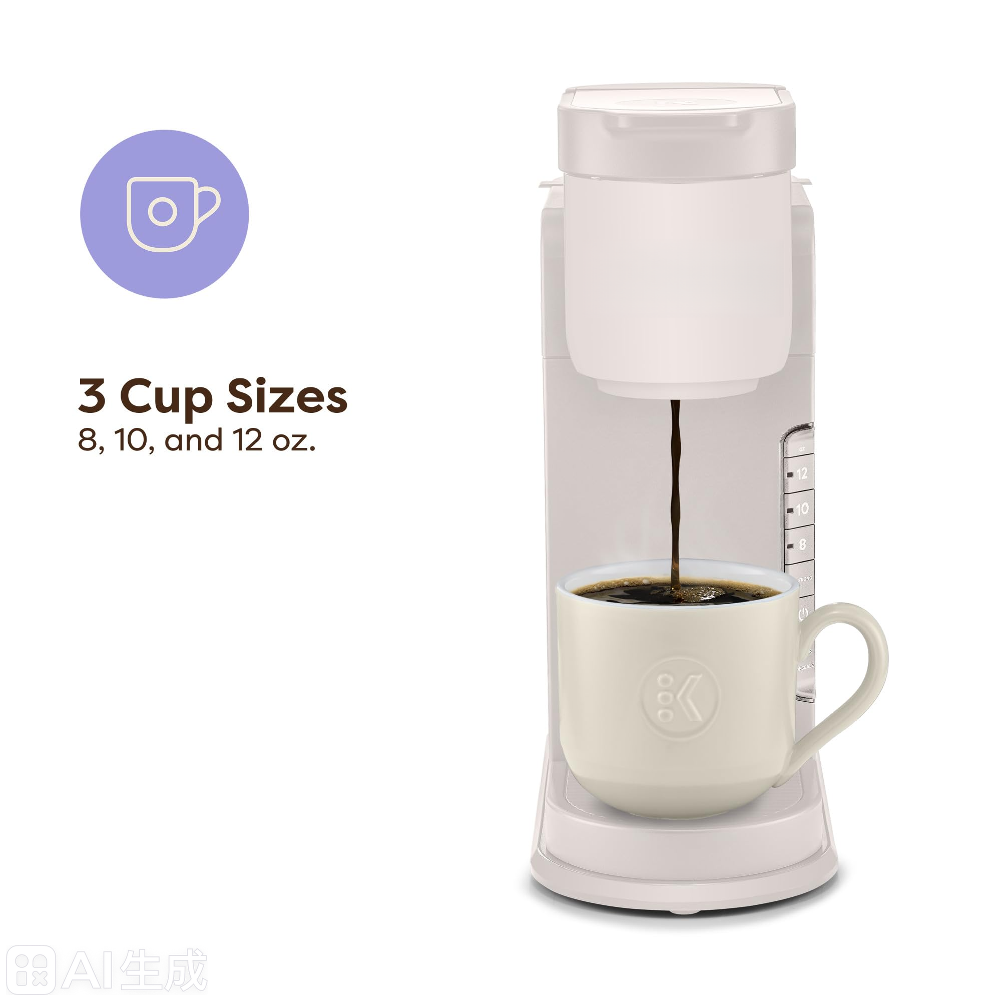 single serve coffee brewer for cup pods, fast brewing in rose gold, 5 cup sizes single serve coffee brewer for cup pods, fast brewing in rose gold, 5 cup sizes