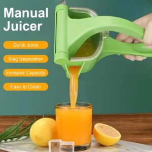 manual citrus juicer, handheld fruit squeezer for orange lemon lime, bpa free plastic juice press extractor