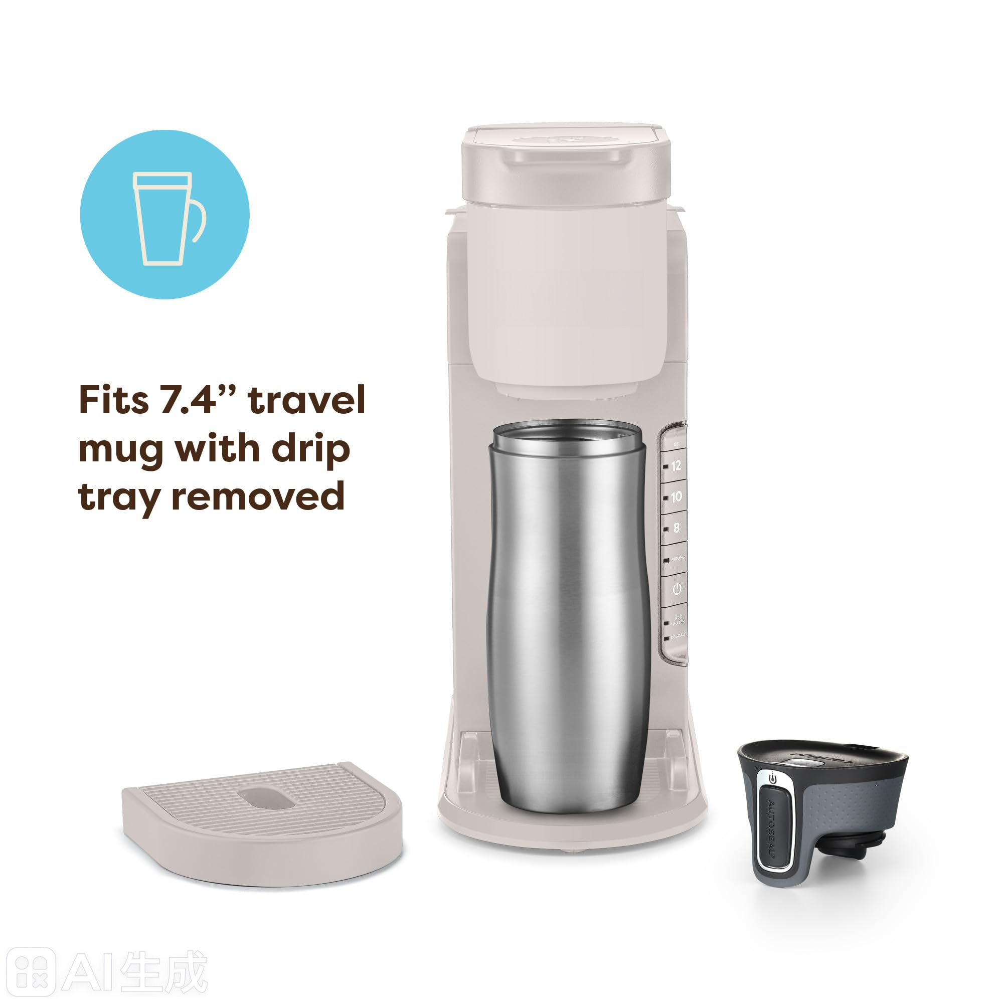 single serve coffee brewer for cup pods, fast brewing in rose gold, 5 cup sizes single serve coffee brewer for cup pods, fast brewing in rose gold, 5 cup sizes