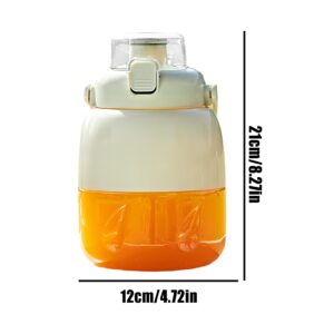 large capacity water bottle with handle, leakproof tritan tumbler for outdoor & gym