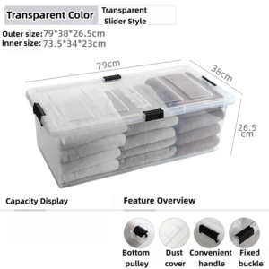 under bed slim storage container with wheels