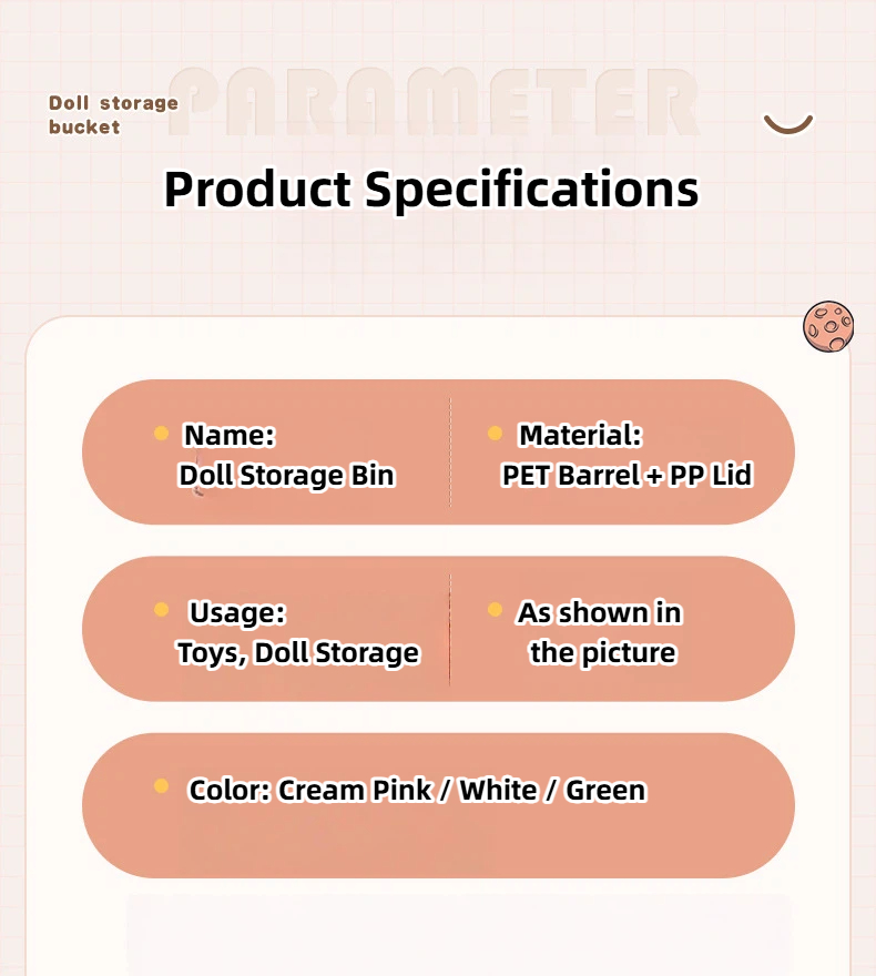upgraded doll storage bin clear pet organizer with slide lid, multi layer compartment, cream pink upgraded doll storage bin clear pet organizer with slide lid, multi layer compartment, cream pink