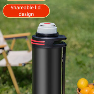 large capacity insulated thermos, stainless steel vacuum flask , keep drinks hot & cold for all day hydration, portable travel thermos for outdoor, camping, work
