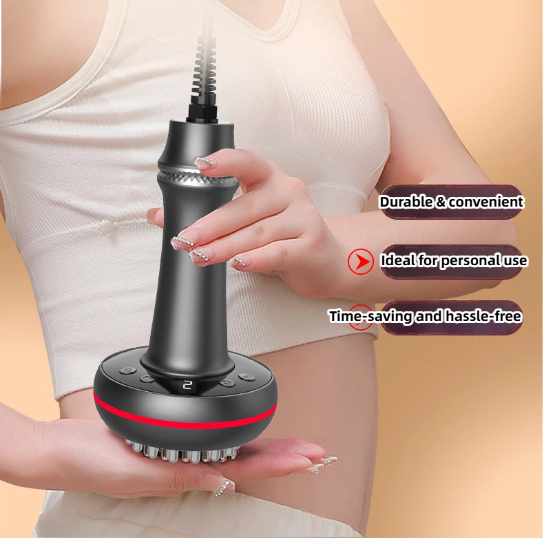 30 smooth massage nodes electric scrubber with 9 level temperature display, microcurrent & heat therapy for body shaping & muscle relief 30 smooth massage nodes electric scrubber with 9 level temperature display, microcurrent & heat therapy for body shaping & muscle relief
