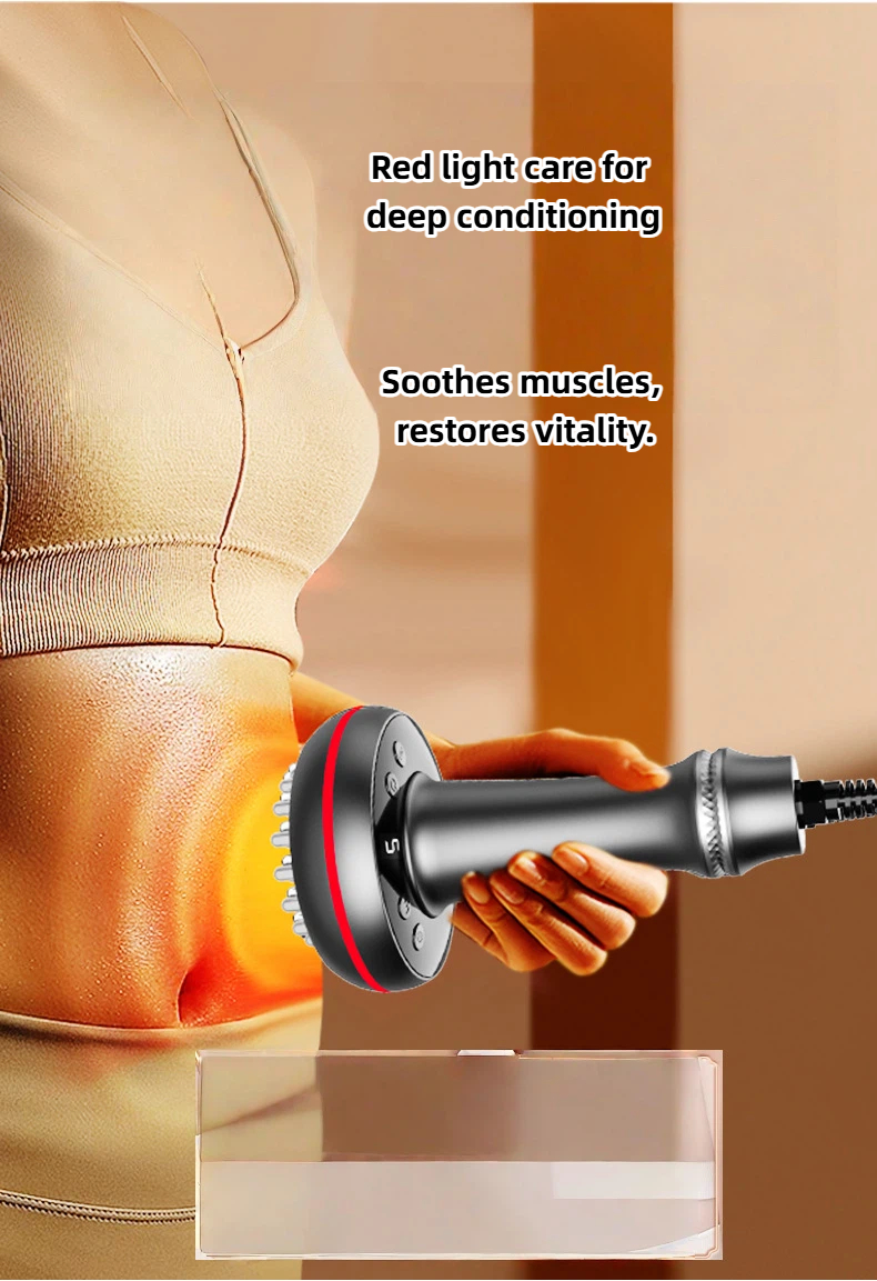 30 smooth massage nodes electric scrubber with 9 level temperature display, microcurrent & heat therapy for body shaping & muscle relief 30 smooth massage nodes electric scrubber with 9 level temperature display, microcurrent & heat therapy for body shaping & muscle relief