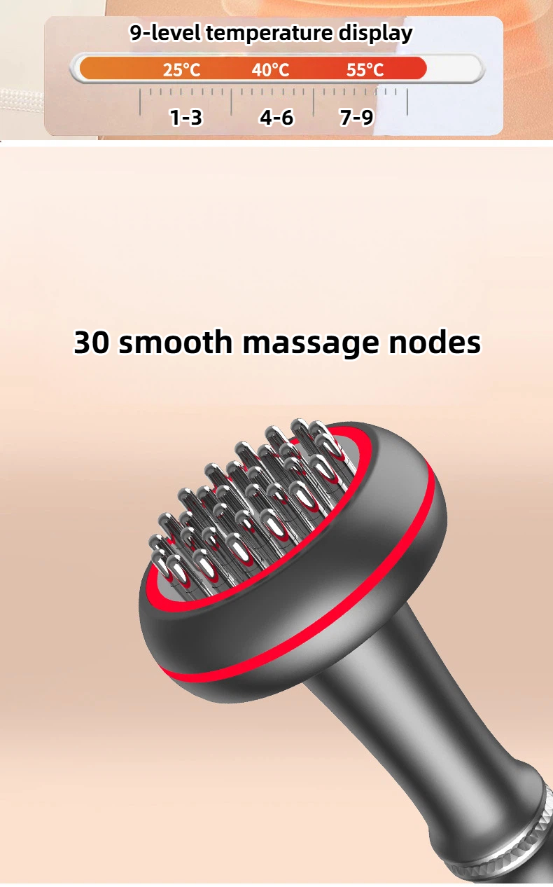 30 smooth massage nodes electric scrubber with 9 level temperature display, microcurrent & heat therapy for body shaping & muscle relief 30 smooth massage nodes electric scrubber with 9 level temperature display, microcurrent & heat therapy for body shaping & muscle relief