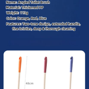 angled toilet brush with long handle, deep cleaning bathroom scrub brush