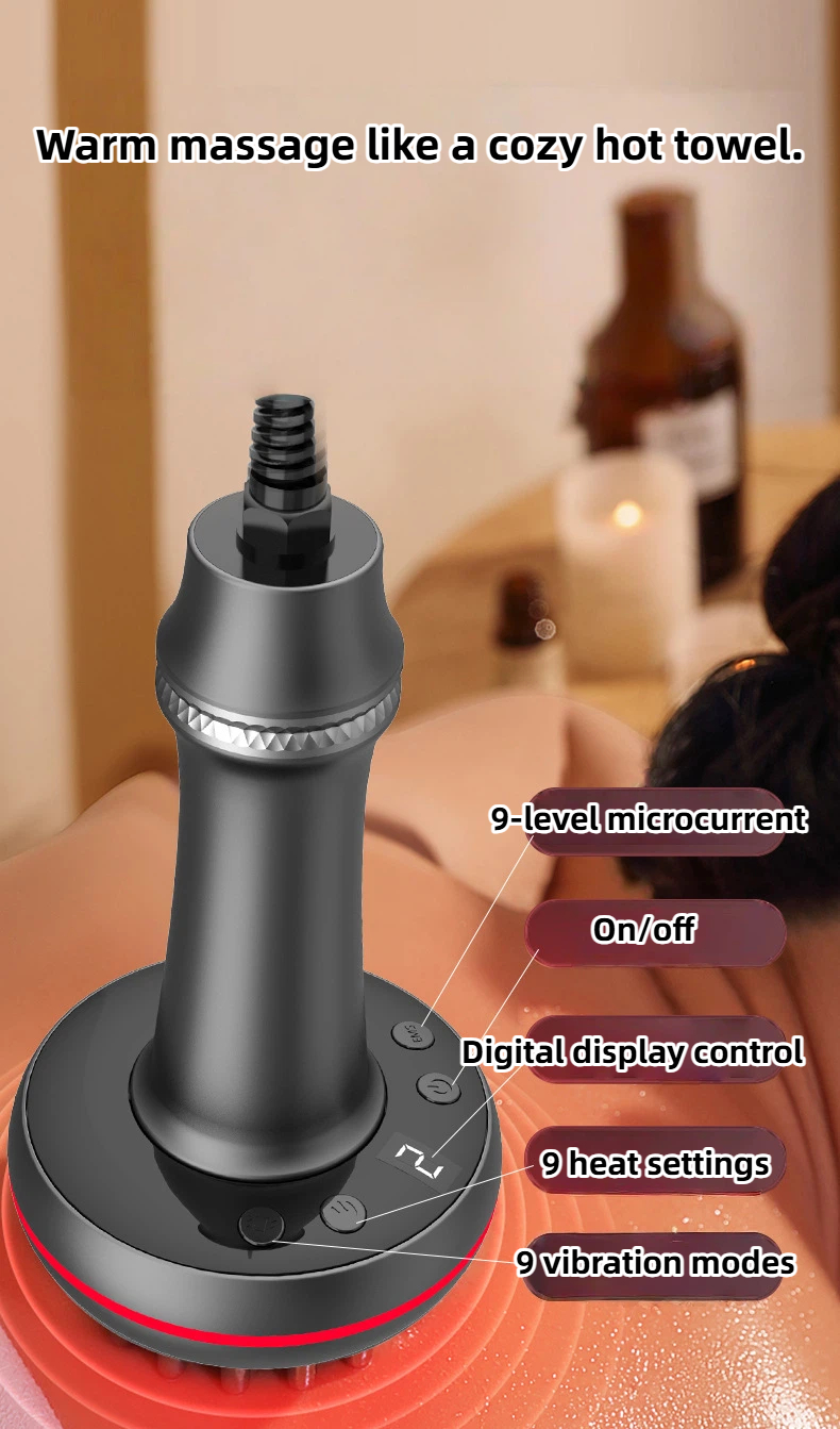 30 smooth massage nodes electric scrubber with 9 level temperature display, microcurrent & heat therapy for body shaping & muscle relief 30 smooth massage nodes electric scrubber with 9 level temperature display, microcurrent & heat therapy for body shaping & muscle relief