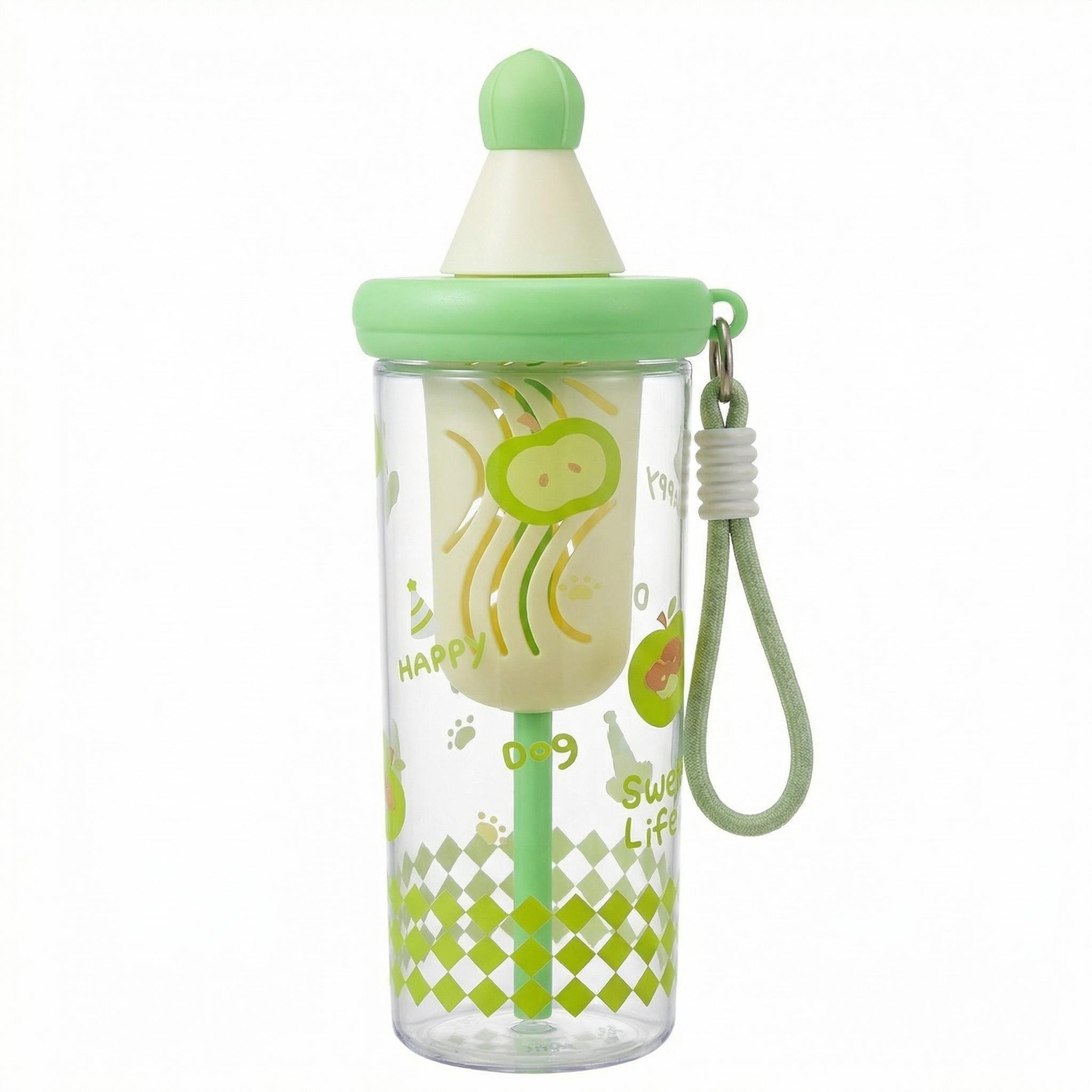 cute puppy water bottle with tea infuser, 500ml portable leakproof tritan bottle with straw & carry strap, bpa free reusable drinkware for school, office, travel, gift for girls kids cute puppy water bottle with tea infuser, 500ml portable leakproof tritan bottle with straw & carry strap, bpa free reusable drinkware for school, office, travel, gift for girls kids