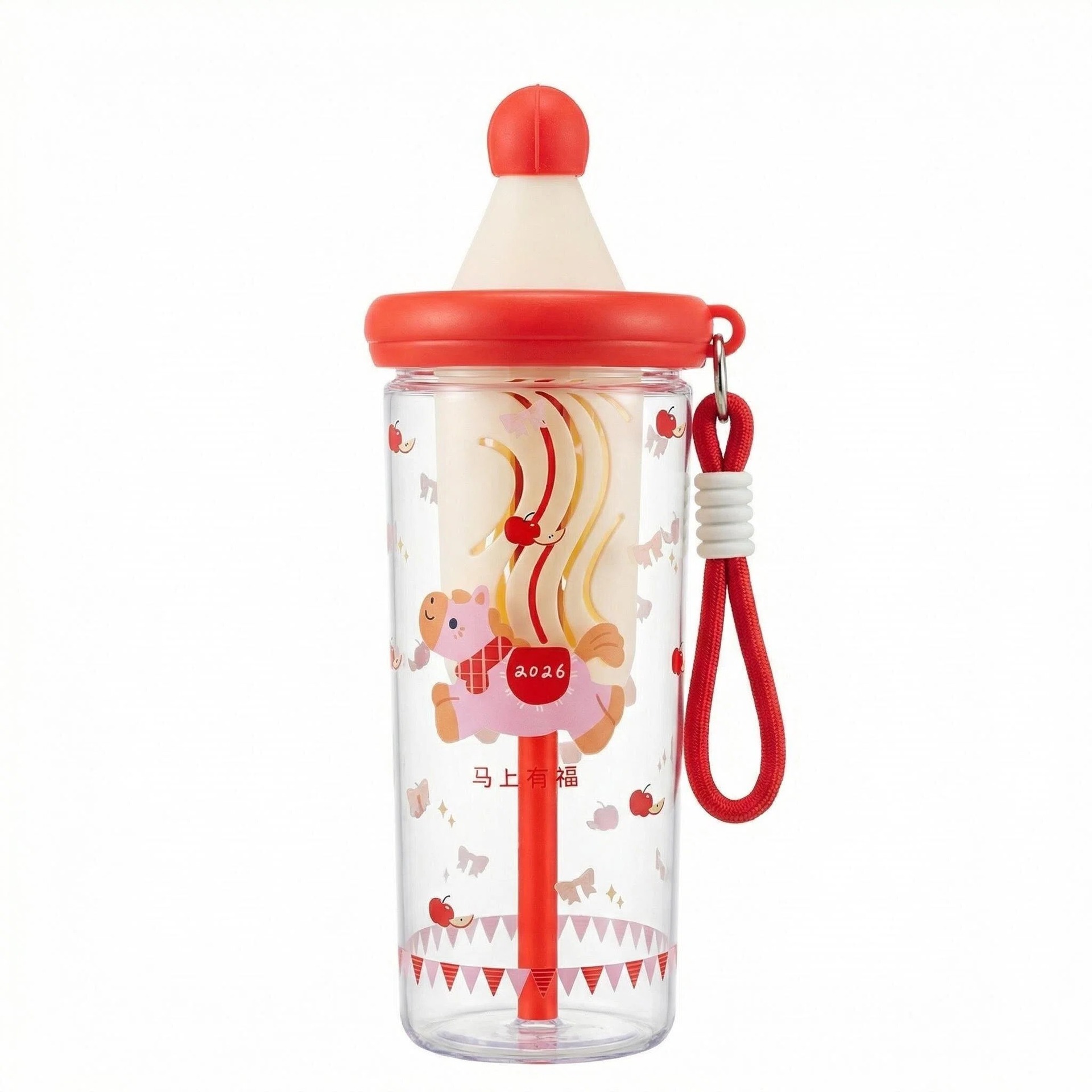 cute puppy water bottle with tea infuser, 500ml portable leakproof tritan bottle with straw & carry strap, bpa free reusable drinkware for school, office, travel, gift for girls kids cute puppy water bottle with tea infuser, 500ml portable leakproof tritan bottle with straw & carry strap, bpa free reusable drinkware for school, office, travel, gift for girls kids