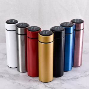 led temperature display insulated water bottle, stainless steel vacuum thermal flask for hot & cold drinks