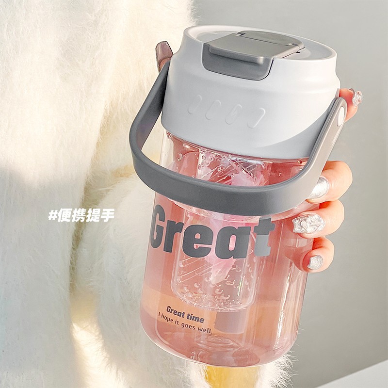 cute puppy water bottle with tea infuser, 500ml portable leakproof tritan bottle with straw & carry strap, bpa free reusable drinkware for school, office, travel, gift for girls kids cute puppy water bottle with tea infuser, 500ml portable leakproof tritan bottle with straw & carry strap, bpa free reusable drinkware for school, office, travel, gift for girls kids