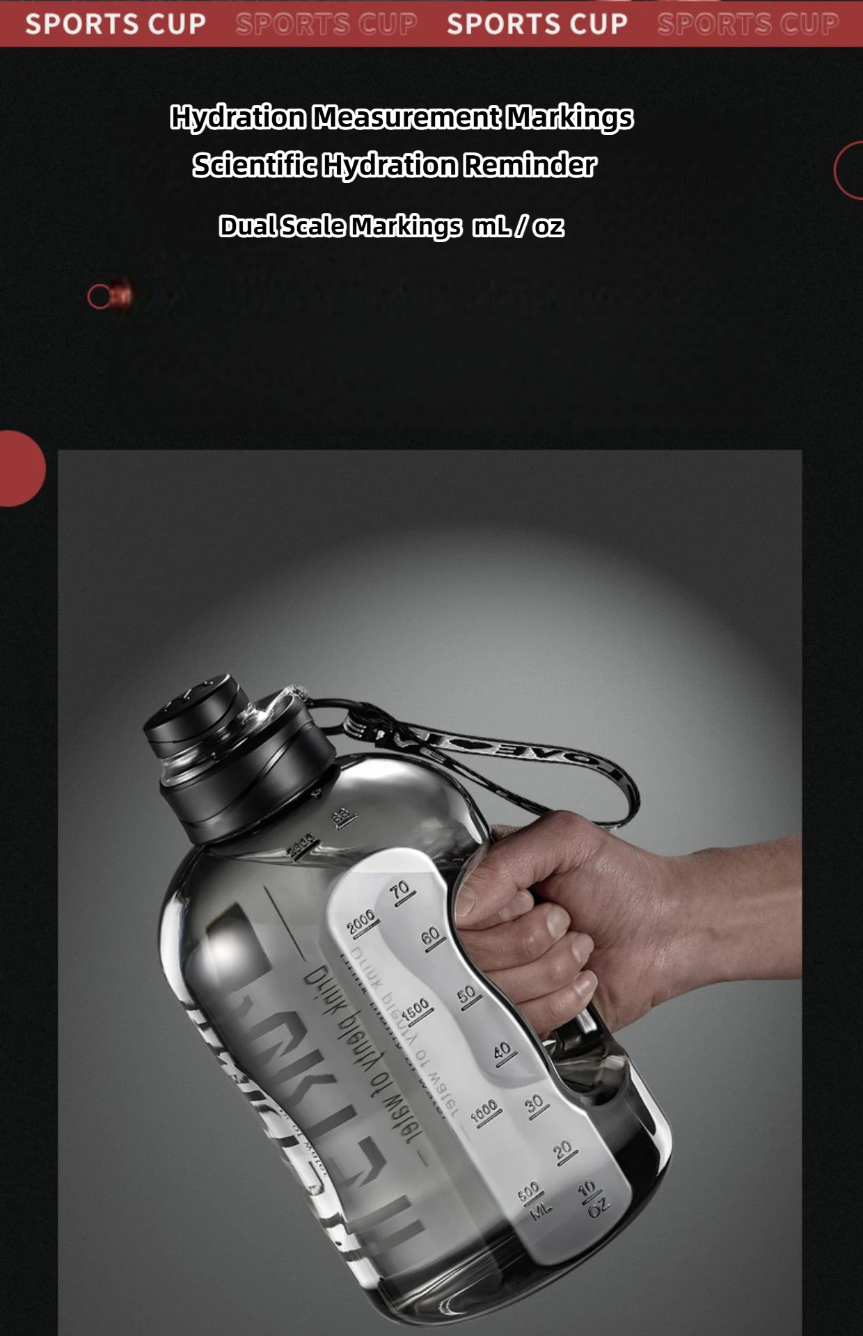 large water bottle with time marker & handle, bpa free leakproof big sports water jug with straw, reusable half gallon water bottle for gym, fitness, outdoor, hiking large water bottle with time marker & handle, bpa free leakproof big sports water jug with straw, reusable half gallon water bottle for gym, fitness, outdoor, hiking
