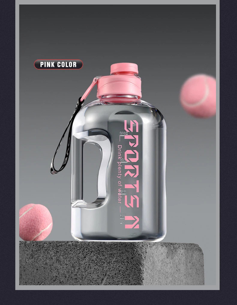 large water bottle with time marker & handle, bpa free leakproof big sports water jug with straw, reusable half gallon water bottle for gym, fitness, outdoor, hiking large water bottle with time marker & handle, bpa free leakproof big sports water jug with straw, reusable half gallon water bottle for gym, fitness, outdoor, hiking