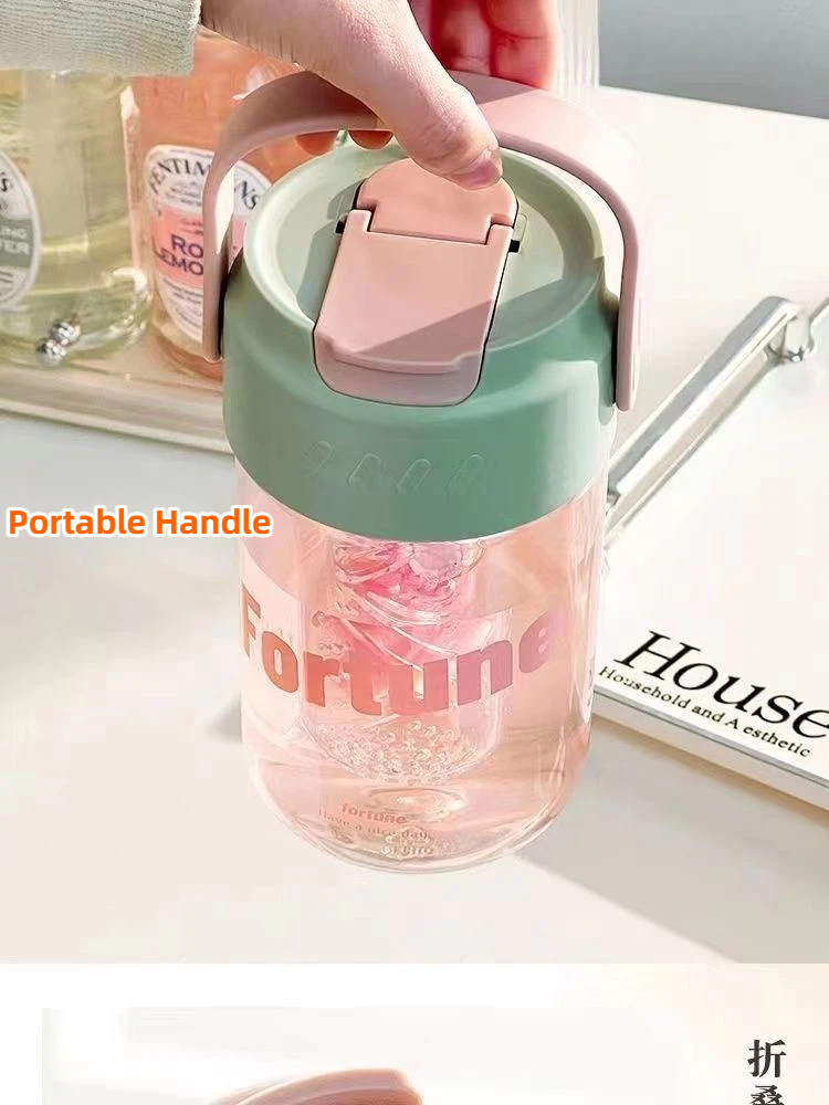 cute puppy water bottle with tea infuser, 500ml portable leakproof tritan bottle with straw & carry strap, bpa free reusable drinkware for school, office, travel, gift for girls kids cute puppy water bottle with tea infuser, 500ml portable leakproof tritan bottle with straw & carry strap, bpa free reusable drinkware for school, office, travel, gift for girls kids